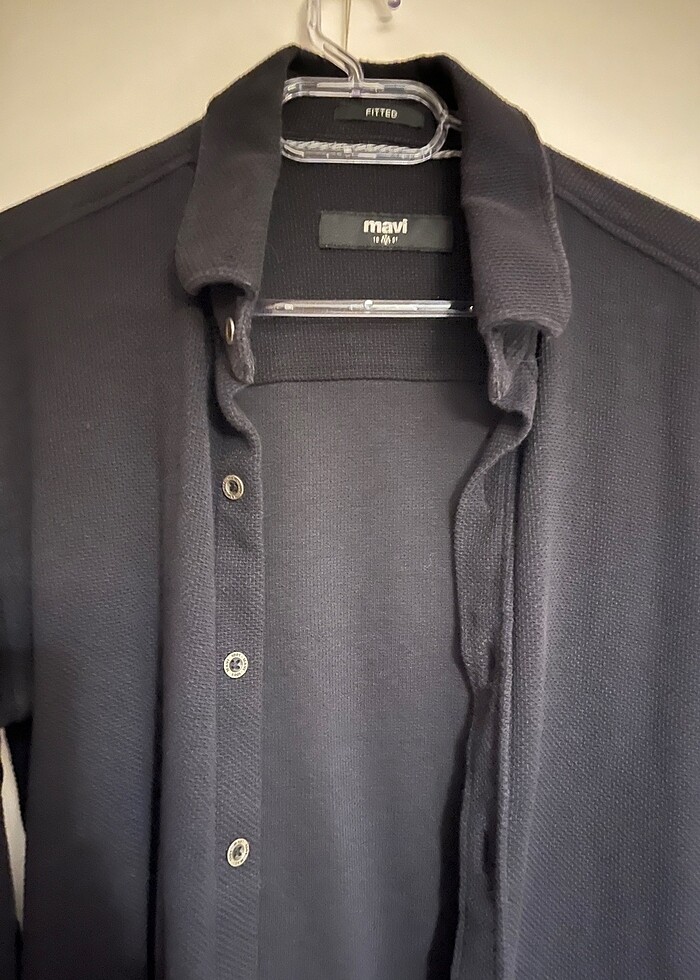 Antrasit-Siyah Keten Gömlek - Görsel 2