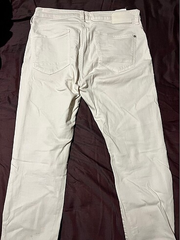 Krem Keten Pantolon - Görsel 2