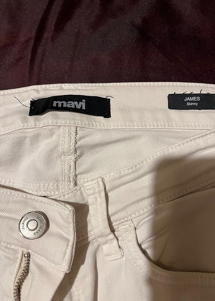 Krem Keten Pantolon - Görsel 3