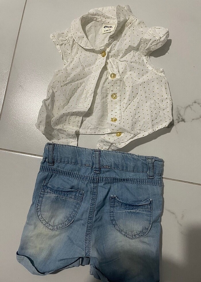 Civil alt üst takım şort gömlek - Görsel 2