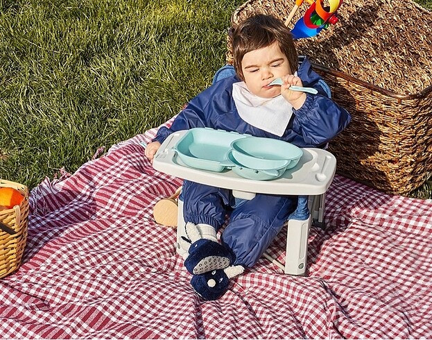 Sunny Baby E bebek katlanır kamp mama sandalyesi
