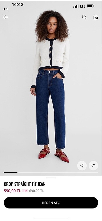Crop Straight Fit Jean