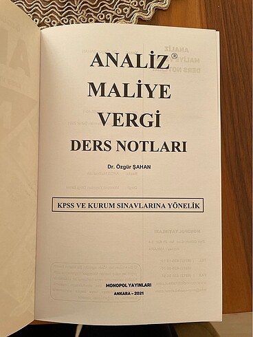  Beden Analiz maliye vergi ders notları Özgür Şahan