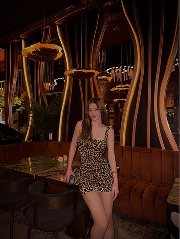 Zara leopar elbise