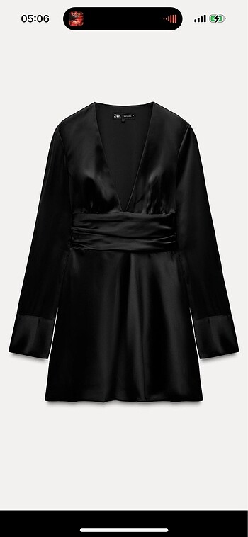 Zara saten elbise