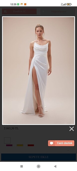 Oleg Cassini saten uzun abiye gelinlik /After party / nikah elbi