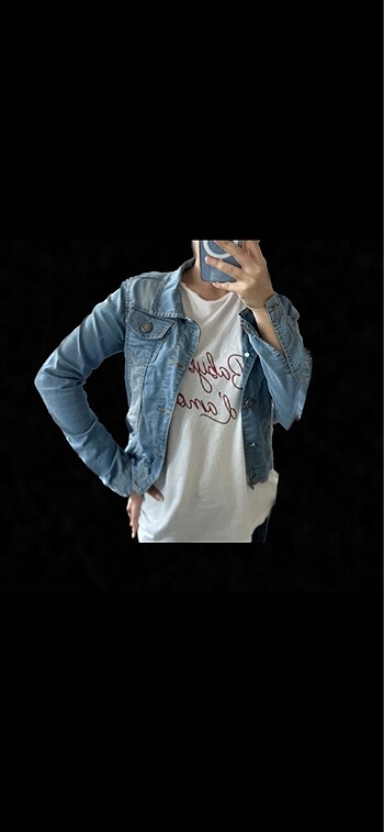 s Beden mavi Renk Crop ceket