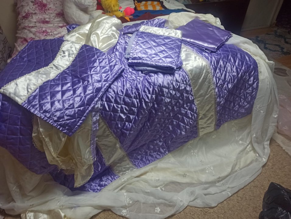 Parlak Mor Kapitone Yatak Örtüsü - Görsel 2