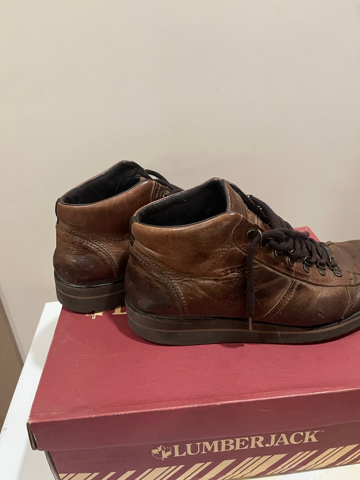 Kahverengi Deri Erkek Botlar - Buckled - Görsel 3