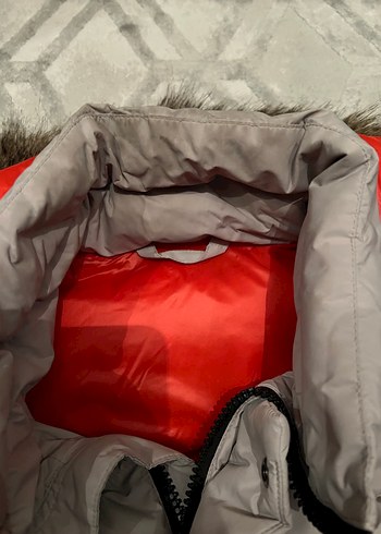 Gri Kürklü lufian mont kaz tüyü - Görsel 6