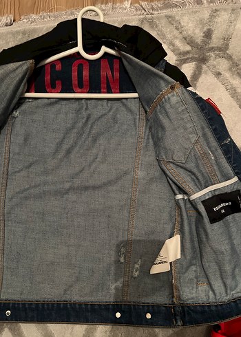 Erkek  Lacivert Denim Ceket Kürklü - Görsel 3