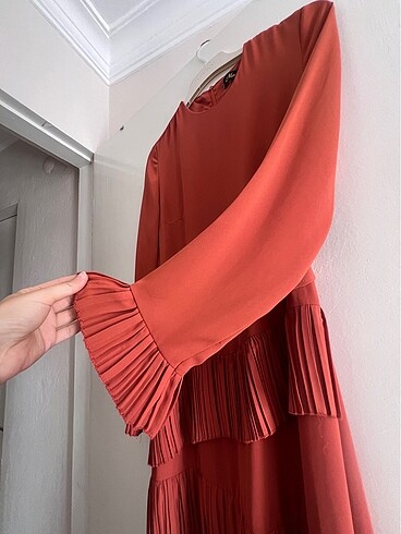36 Beden camel Renk taba rengi elbise