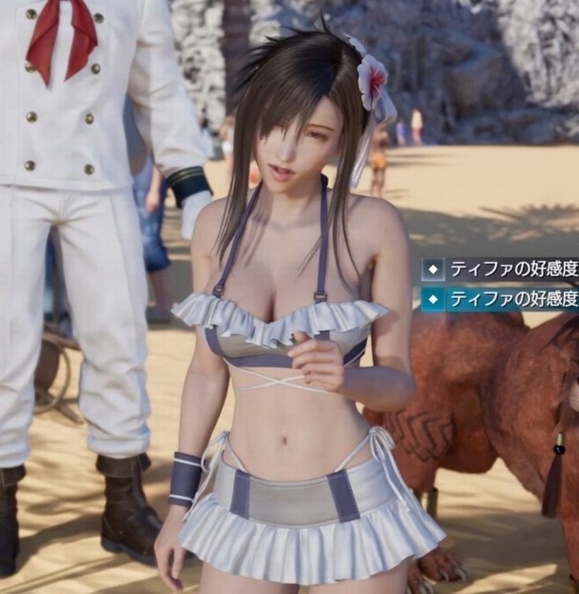 Tifa Lockhart Final Fantasy costa del sol bikini cosplay kostüm - Görsel 2