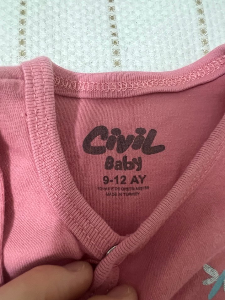 civil 9-12 ay kız bebek tulum - Görsel 3