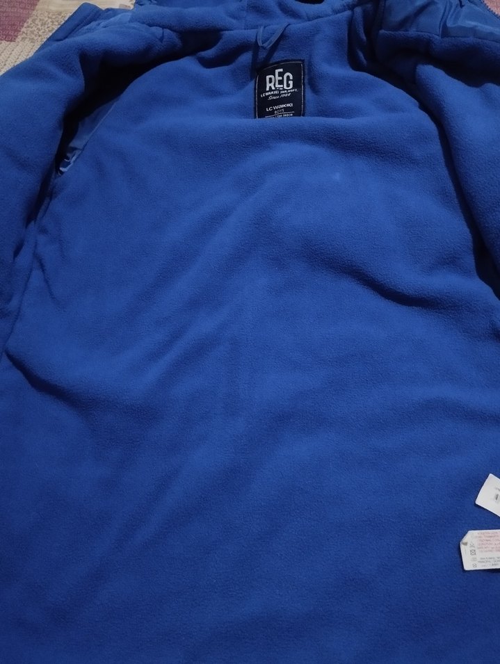 Mavi Erkek Çocuk Fermuarlı Mont - Görsel 3