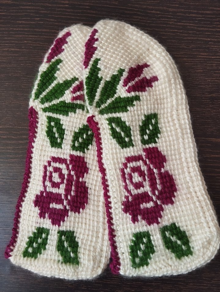 Tunus işi çeyizlik patik - Görsel 2