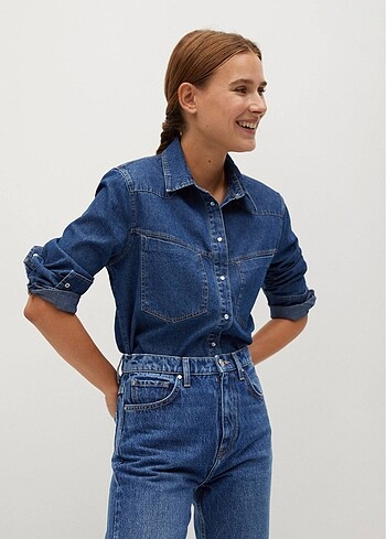 34 Beden mavi Renk Mango mavi straight jean