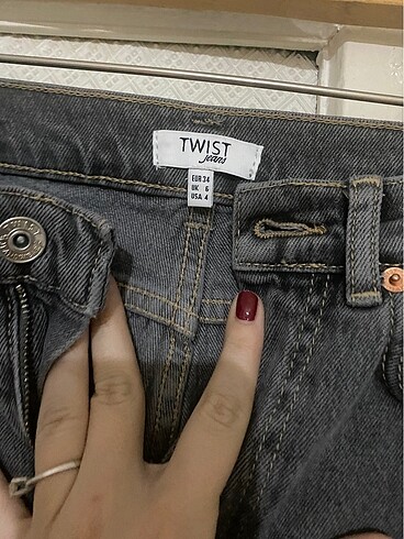 xs Beden gri Renk Gri pantolon TWIST