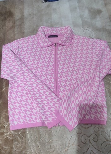 l Beden pembe Renk Crop hirka