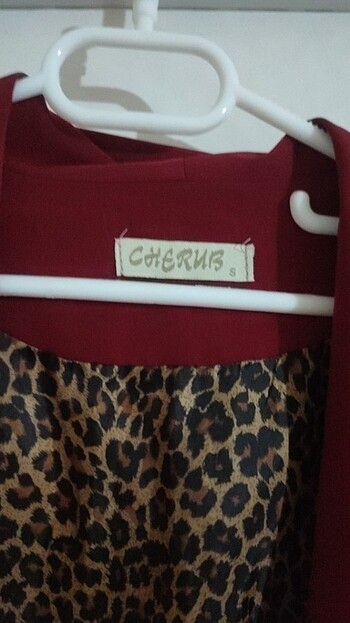 Diğer Leopar astarlı crop ceket