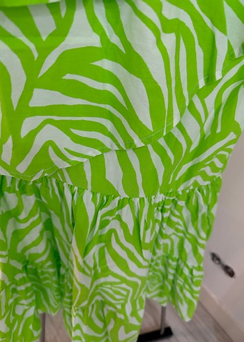 Yeşil Zebra Desenli Hamile Mini Bluz - Görsel 4