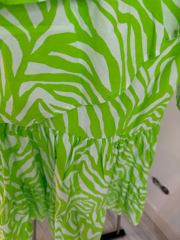 Yeşil Zebra Desenli Hamile Mini Bluz - Görsel 4