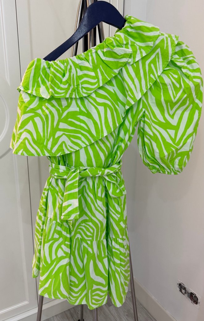 Yeşil Zebra Desenli Hamile Mini Bluz - Görsel 2