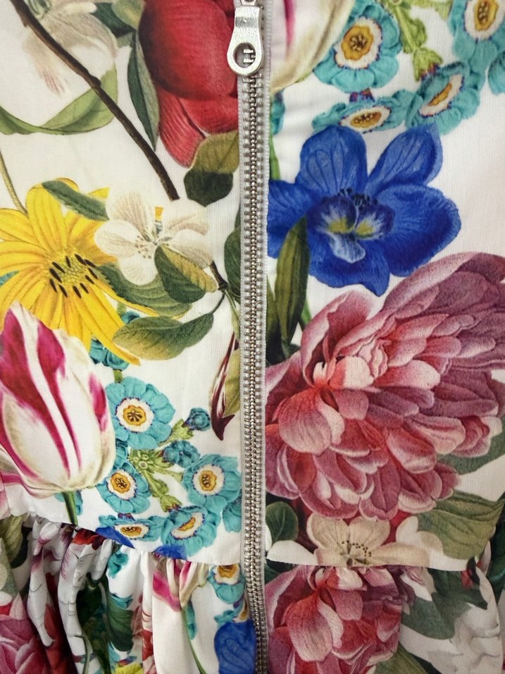 Çiçek Desenli Mini Straplez Kadın Tulum - Görsel 3