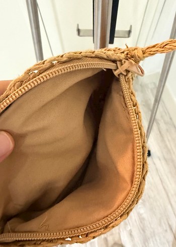 Bej Bohem Püsküllü Örgü Plaj Çantası - Görsel 4