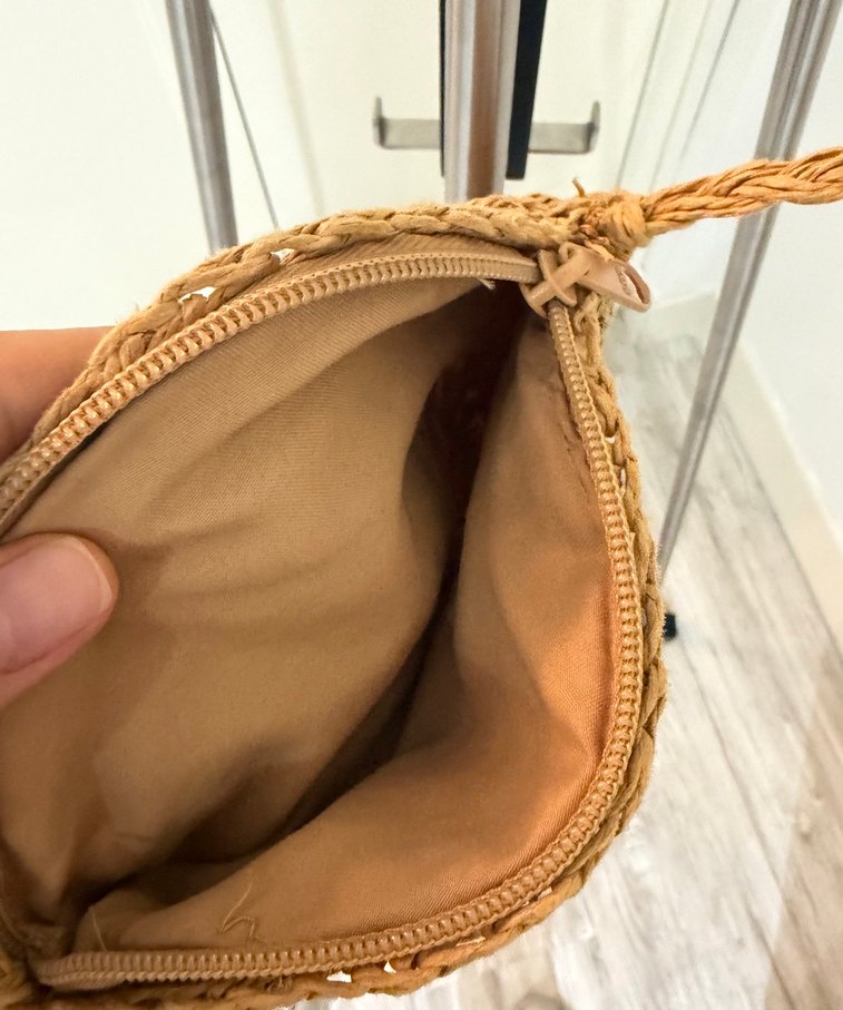 Bej Bohem Püsküllü Örgü Plaj Çantası - Görsel 4