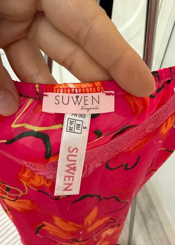 Dantel Detaylı Pembe Çiçek Desenli Mini Atlet - Görsel 3