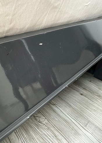 Gri renk özel tasarım Yatak başlığı ve karyola - Görsel 4