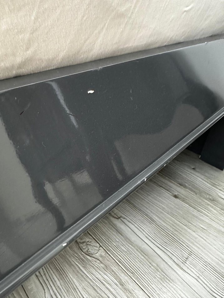 Gri renk özel tasarım Yatak başlığı ve karyola - Görsel 4