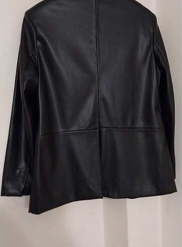 s Beden siyah Renk Bershka deri blazer ceket