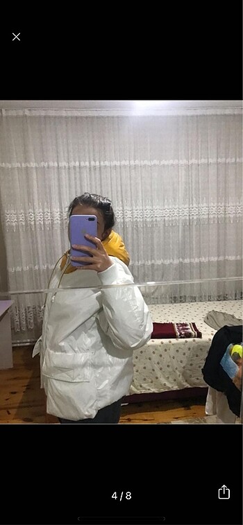 xxl Beden beyaz Renk MAVİ ICON SARI KAPÜŞONLU BEYAZ MONT