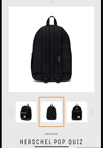 Beden siyah Renk Herschel Pop Quiz Sırt Çantası Unisex