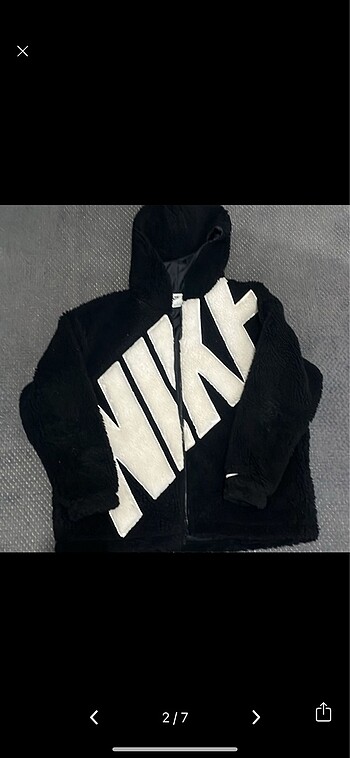 Nike Nike Sportswear Logo Sherpa Siyah Ceket