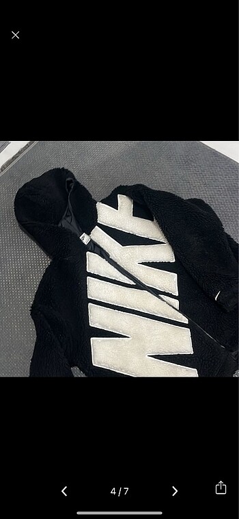l Beden siyah Renk Nike Sportswear Logo Sherpa Siyah Ceket