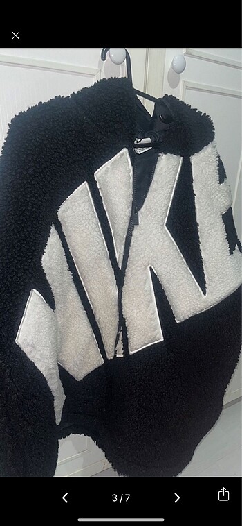 l Beden Nike Sportswear Logo Sherpa Siyah Ceket