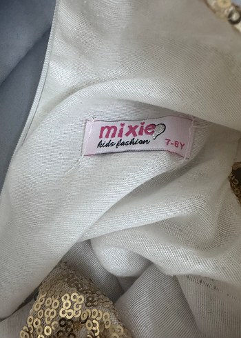 Altın Renk Fırfırlı Kız Çocuk Elbise - Görsel 2