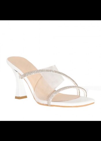Diğer Beyaz Sekilli Stiletto Kadın Abiye Ayakkabı