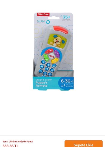 Fisher-Price Çok Renkli Eğitici Köpek Telefonu