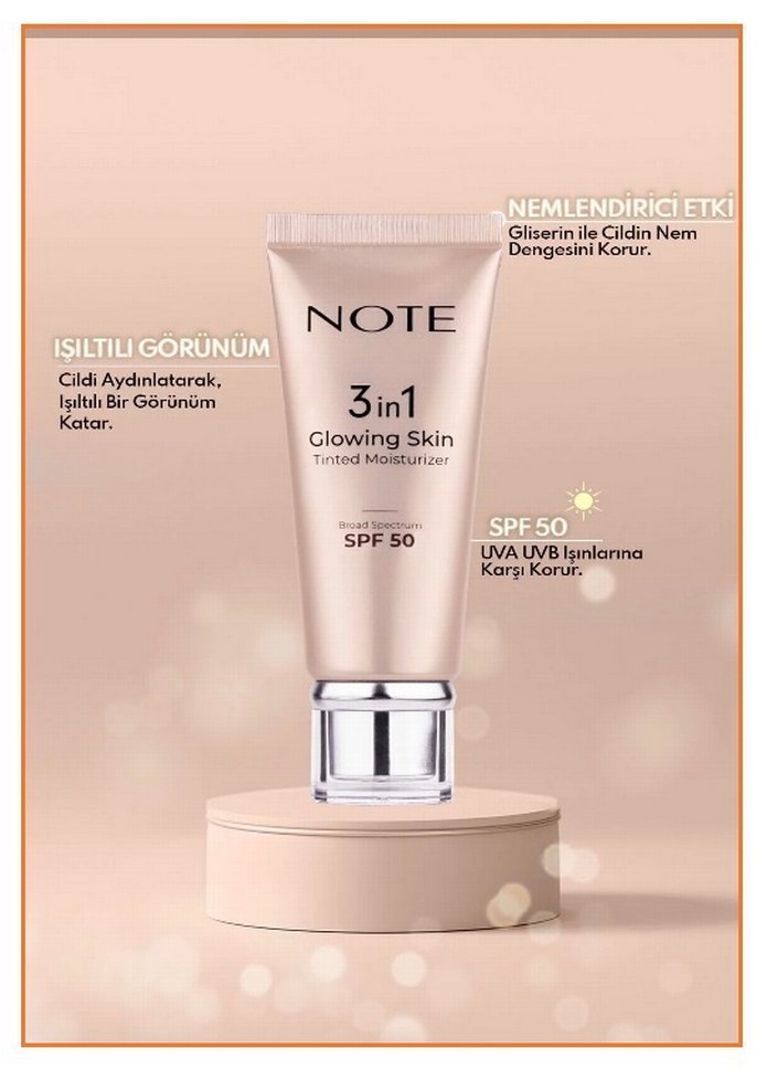 Note 3in1 Işıltılı Nemlendirici BB Krem SPF 50 - Görsel 2
