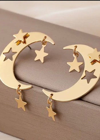 Bayan Ay ve Yıldız Küpeler - Görsel 2