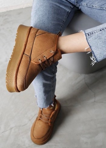 Süet Dolgu Topuklu Kadın Bot - Görsel 2