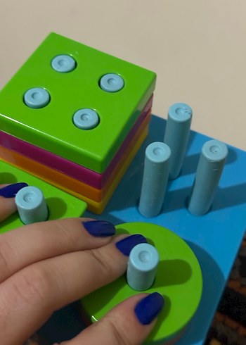 Renkli Ahşap Şekil Eğitici Oyuncak - Görsel 4