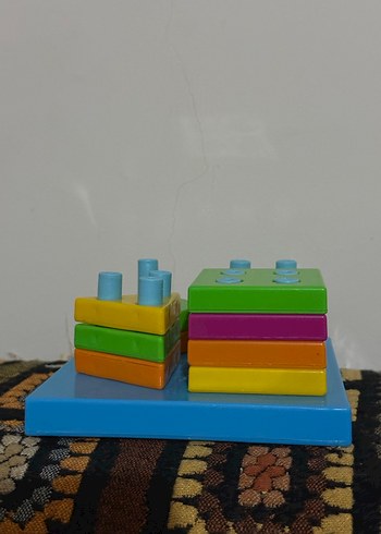 Renkli Ahşap Şekil Eğitici Oyuncak - Görsel 9