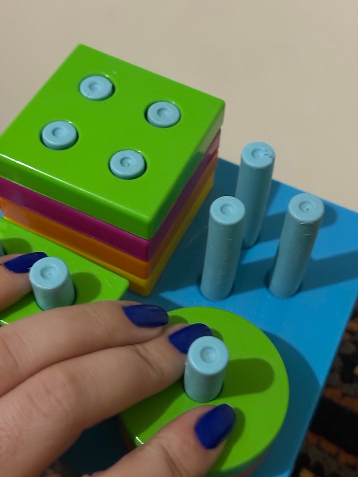 Renkli Ahşap Şekil Eğitici Oyuncak - Görsel 4