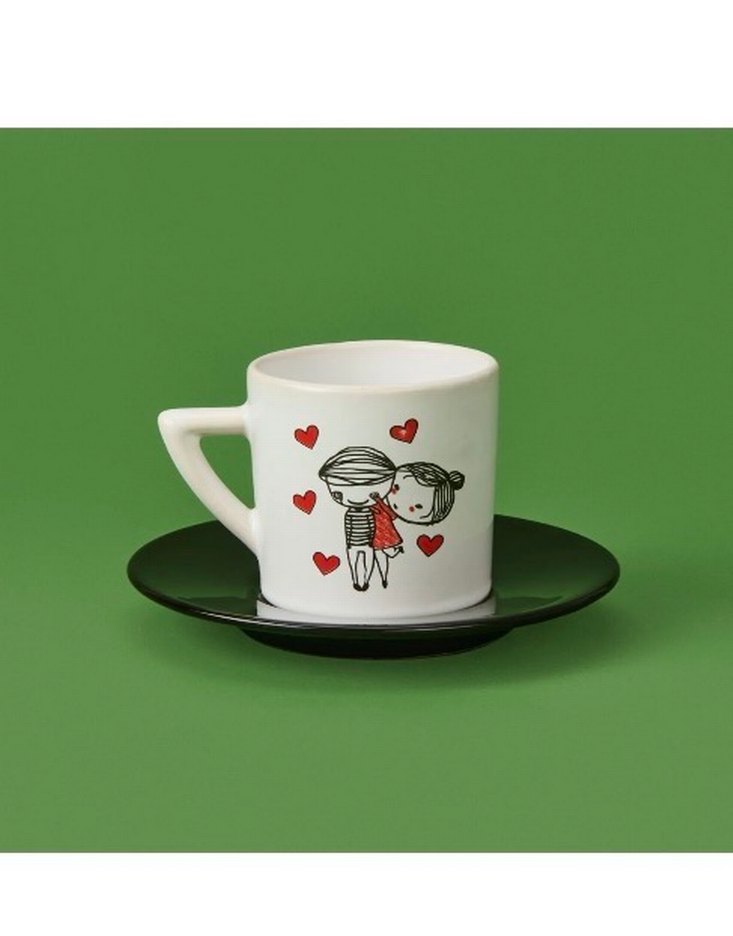 Sevgili Figürlü Kahve Fincan Seti - Görsel 2