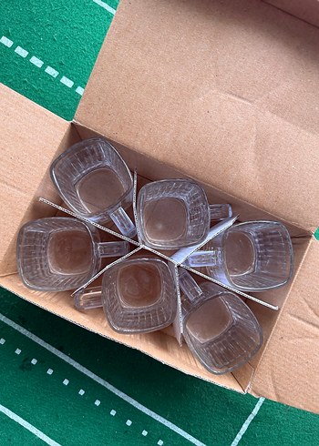 Kare Cam Çay Bardağı Kupa - Görsel 5